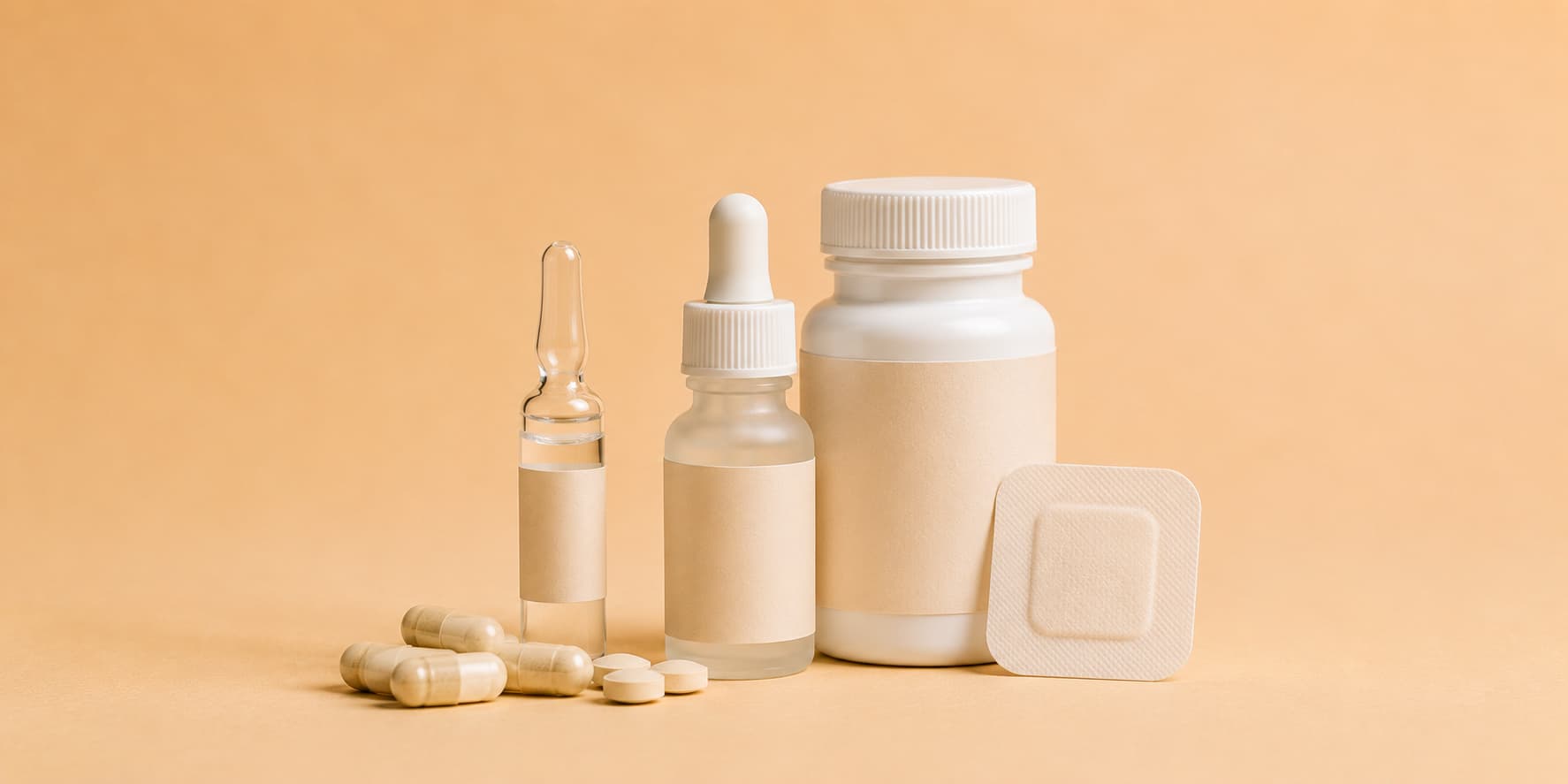 Capsules, druppels en poeders die online als GLP-1 supplement worden aangeboden